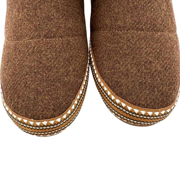 Ariat Womens Brown Wool-Blend Slippers W/ Faux Fur Lining Size L (8.5-9) - Picture 4 of 9